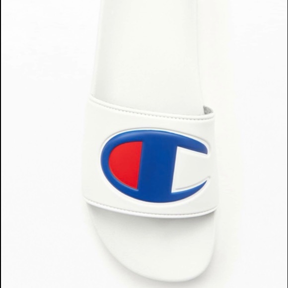 Adult Champion White IPO Slide Sandals - Picture 3 of 7